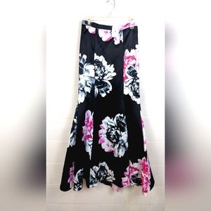 Blondie Nites Long Floral JR 13 Formal Mermaid Skirt